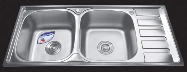Chậu-rửa-bát-dập-2-hố-1-bàn-SH-10046